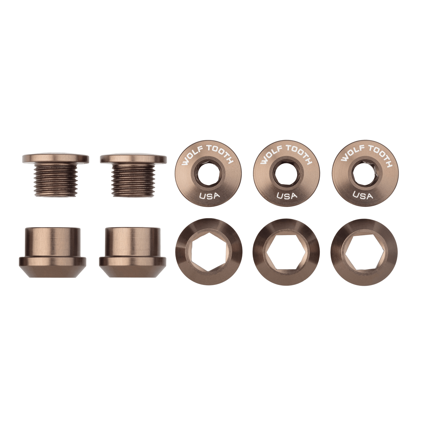 Set of 5 Chainring Bolts+Nuts for 1X
