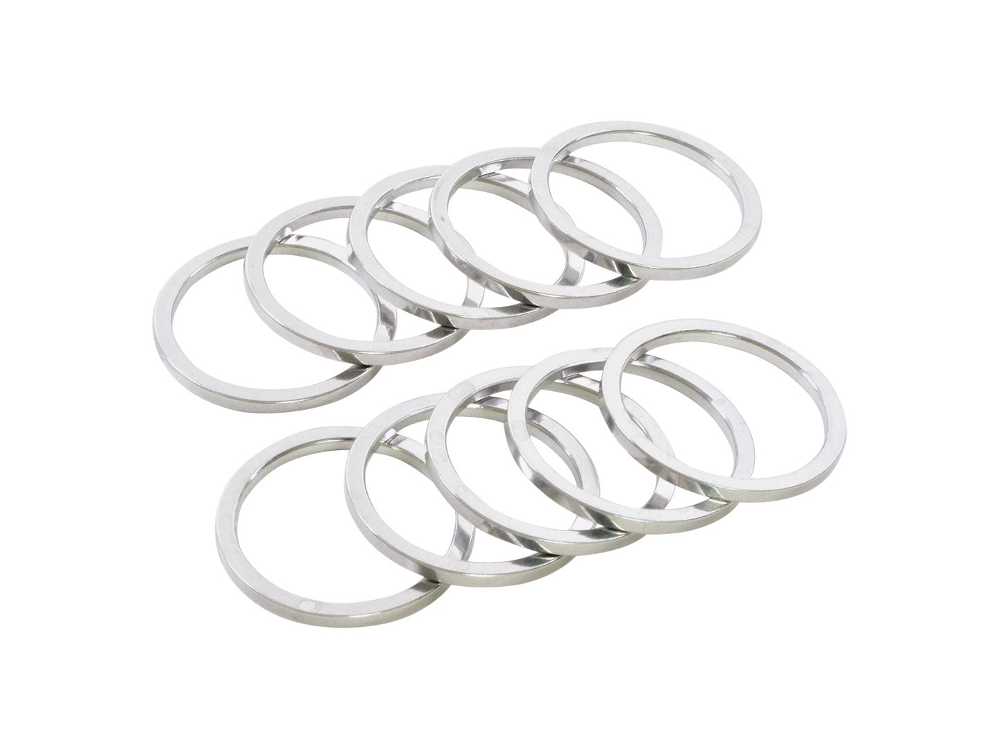 Wheels Manufacturing Aluminum Headset Spacer - 1-1/8" 2.5mm Silver 5-pack