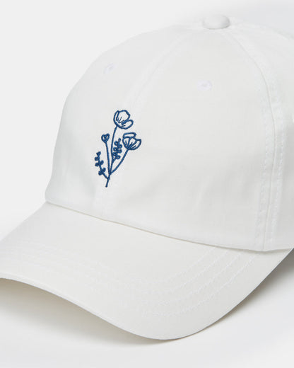 Flower Embroidery Peak Hat