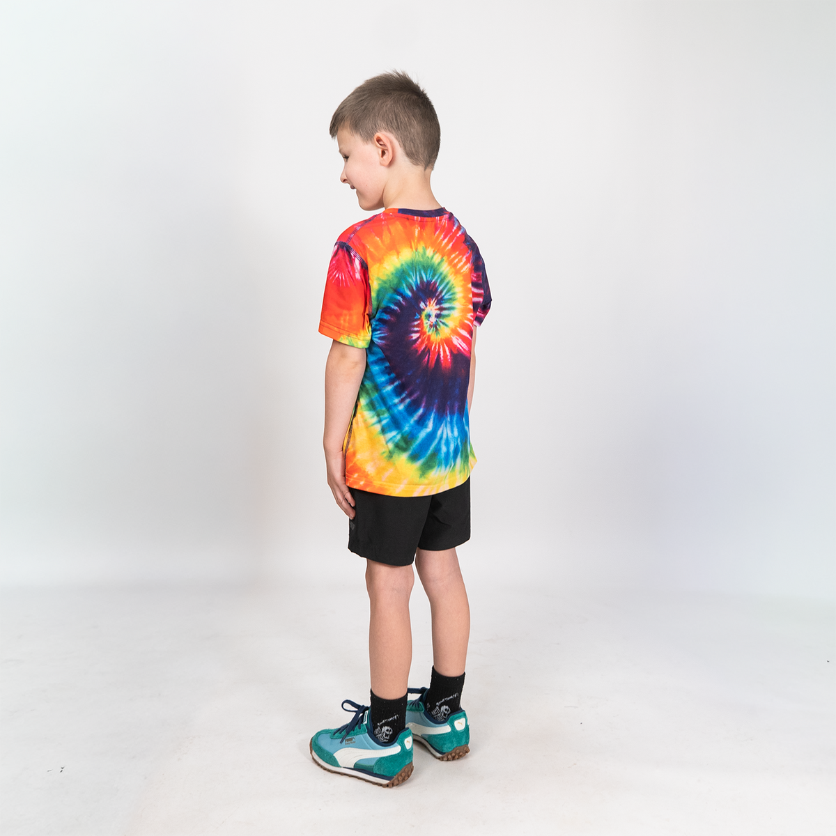 Youth Coastin' Short - Black with Orange