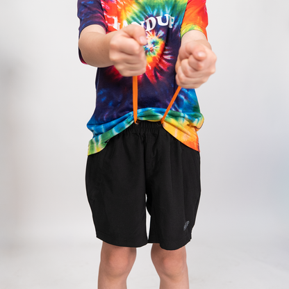 Youth Coastin' Short - Black with Orange