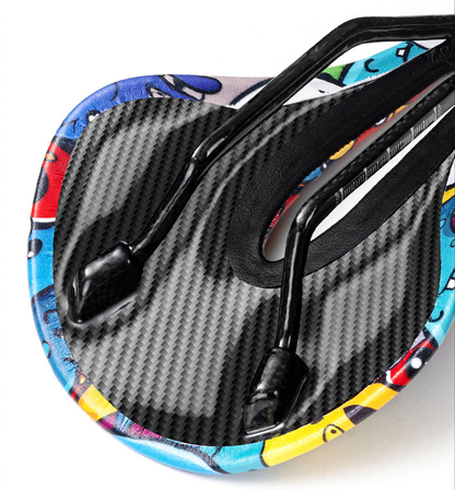 ENLEE Carbon Fiber Bike Saddle Shock Absorbing Cycling Saddle Cushion for Road MTB Mountain Bikes