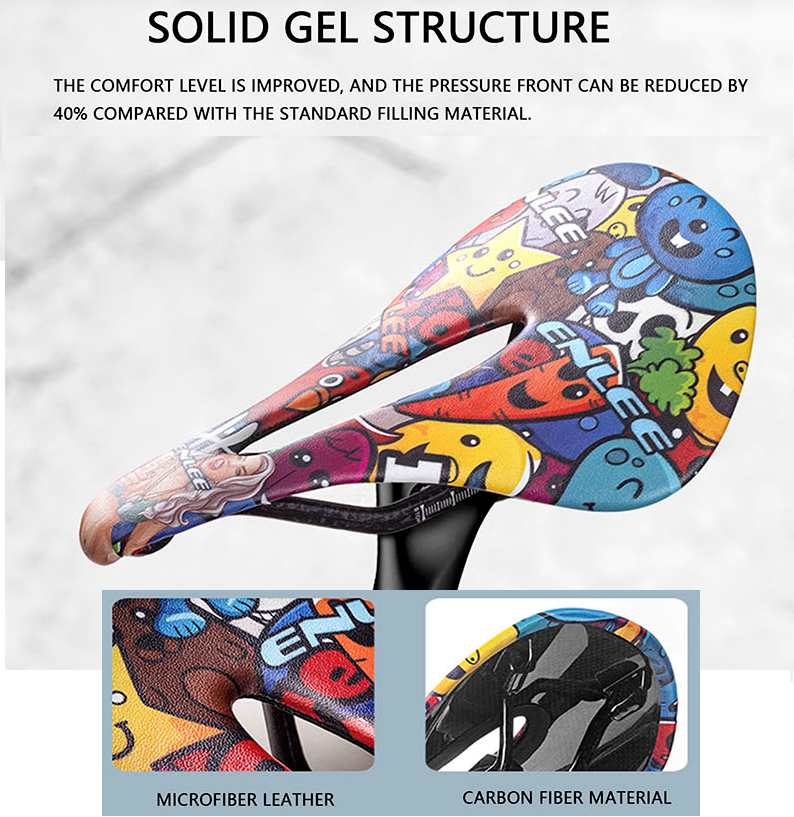 ENLEE Carbon Fiber Bike Saddle - Thumbnail 2