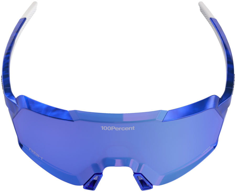 100% Korbin LE Sunglasses - RBH Gloss Blue Holographic/Hiper Royal Blue Mirror Lens