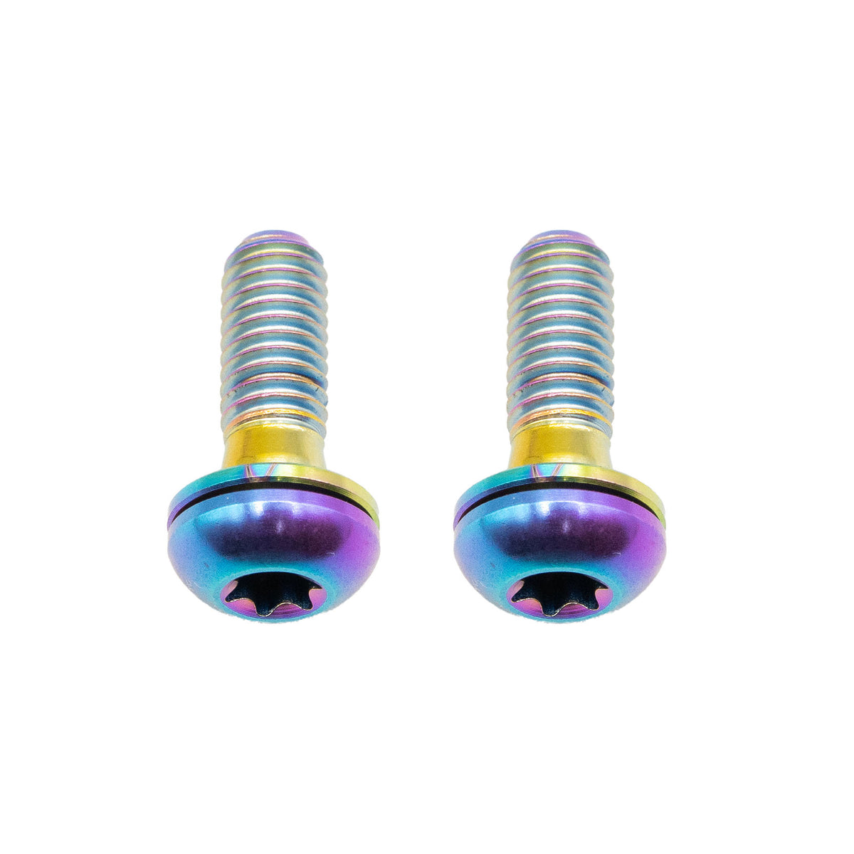 Better Bolts Titanium Flat Mount Bolt Kit 15mm Rainbow 2/Count