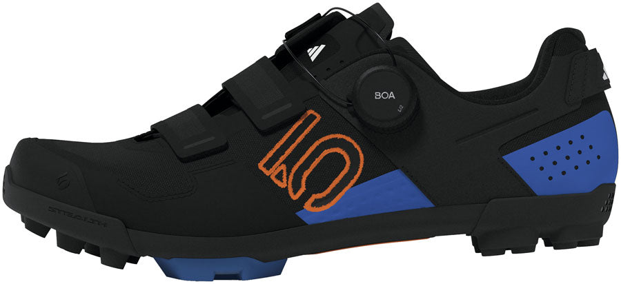 Five Ten Kestrel BOA Mountain Clipless Shoes - Men's Core BLK/Pure Orange/Ray Blue 6