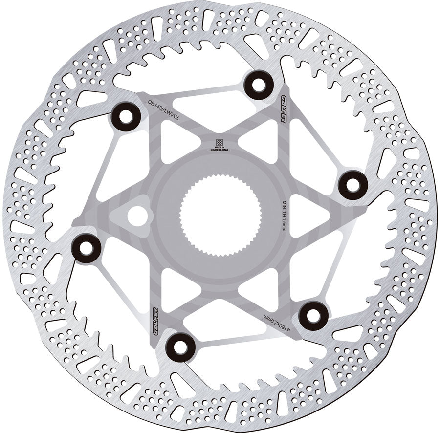 Galfer Shark Evo Disc Brake Rotor - 180mm x 2.0mm Centerlock Raw