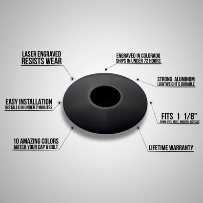 Gripped & Puckered Bicycle Headset Cap