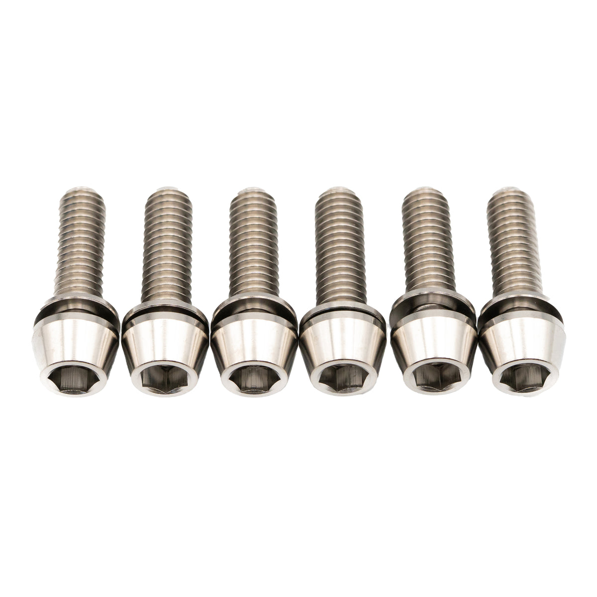 Better Bolts Deity Copperhead Ti  Stem Bolt Kit Silver 6/Count