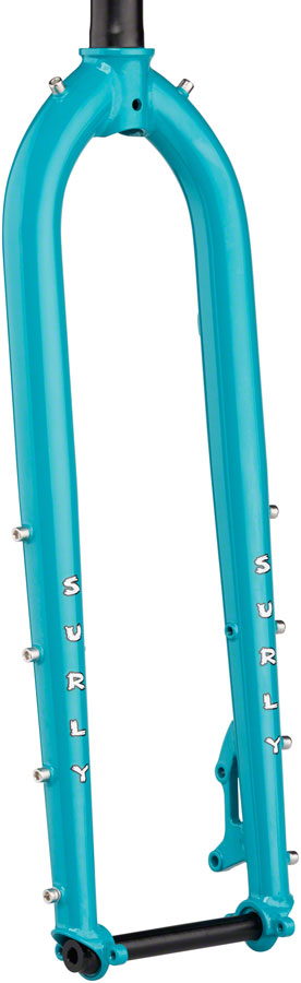 Surly Dinner Fork - 27.5" 15x110mm Thru-Axle 1-1/8" Straight Steerer 485mm Axle To Crown Steel Lost at Sea Blue