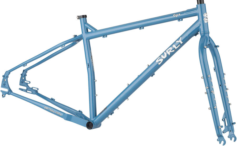 Surly Ogre Frameset - 29" Steel Cold Slate Blue Small