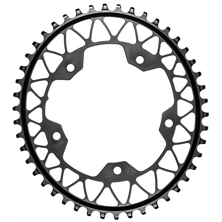 absoluteBLACK 5x110BCD Gravel 1X Oval Chainring 48T - Black