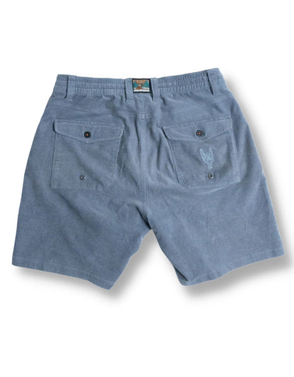 ARROYO 7" INSEAM STRETCH CORDUROY WALKSHORTS - STEEL BLUE