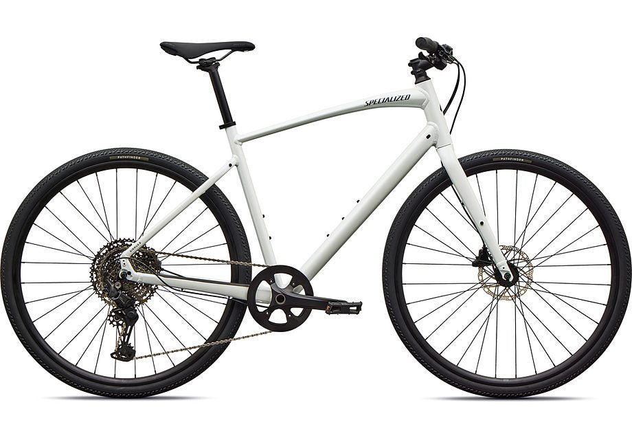 2026 Specialized Sirrus X 3.0 Km Bike Gloss Metallic White Silver / Metallic Deep Marine Frost Reflective Xs