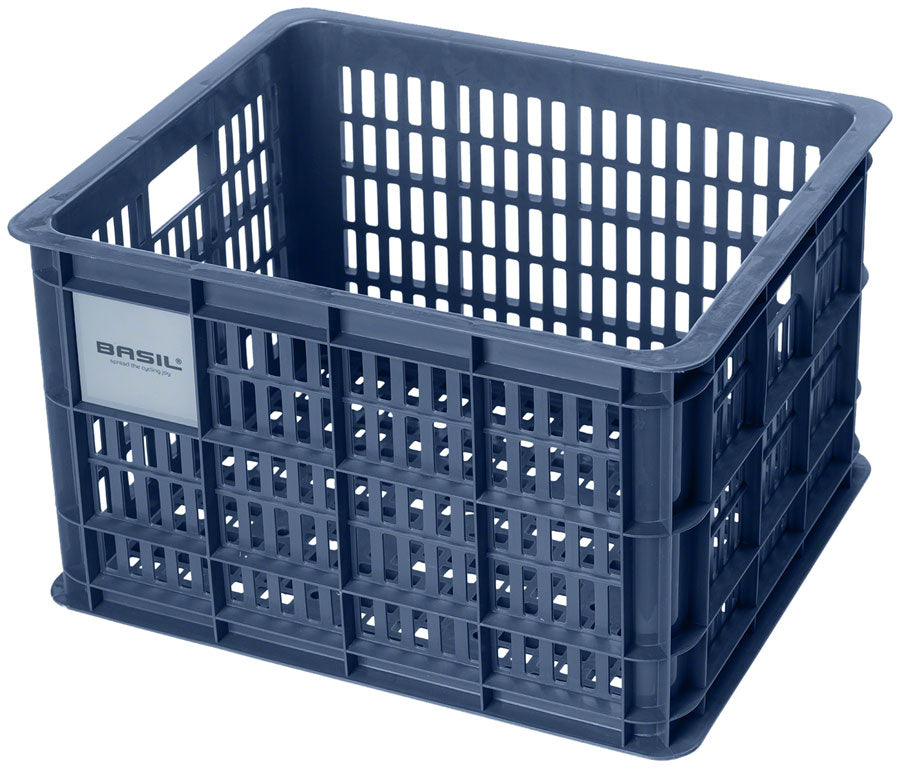 Basil Crate Basket - Medium 29.5L Recycled Plastic Bluestone