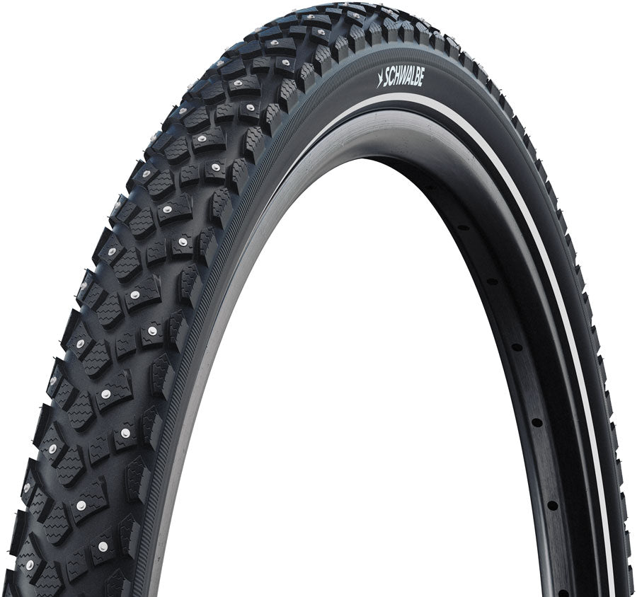 Schwalbe Marathon Winter Plus Tire - 26 x 1.85 Clincher Wire BLK/Reflex Performance SmartGuard Winter 200 Steel Studs E-25
