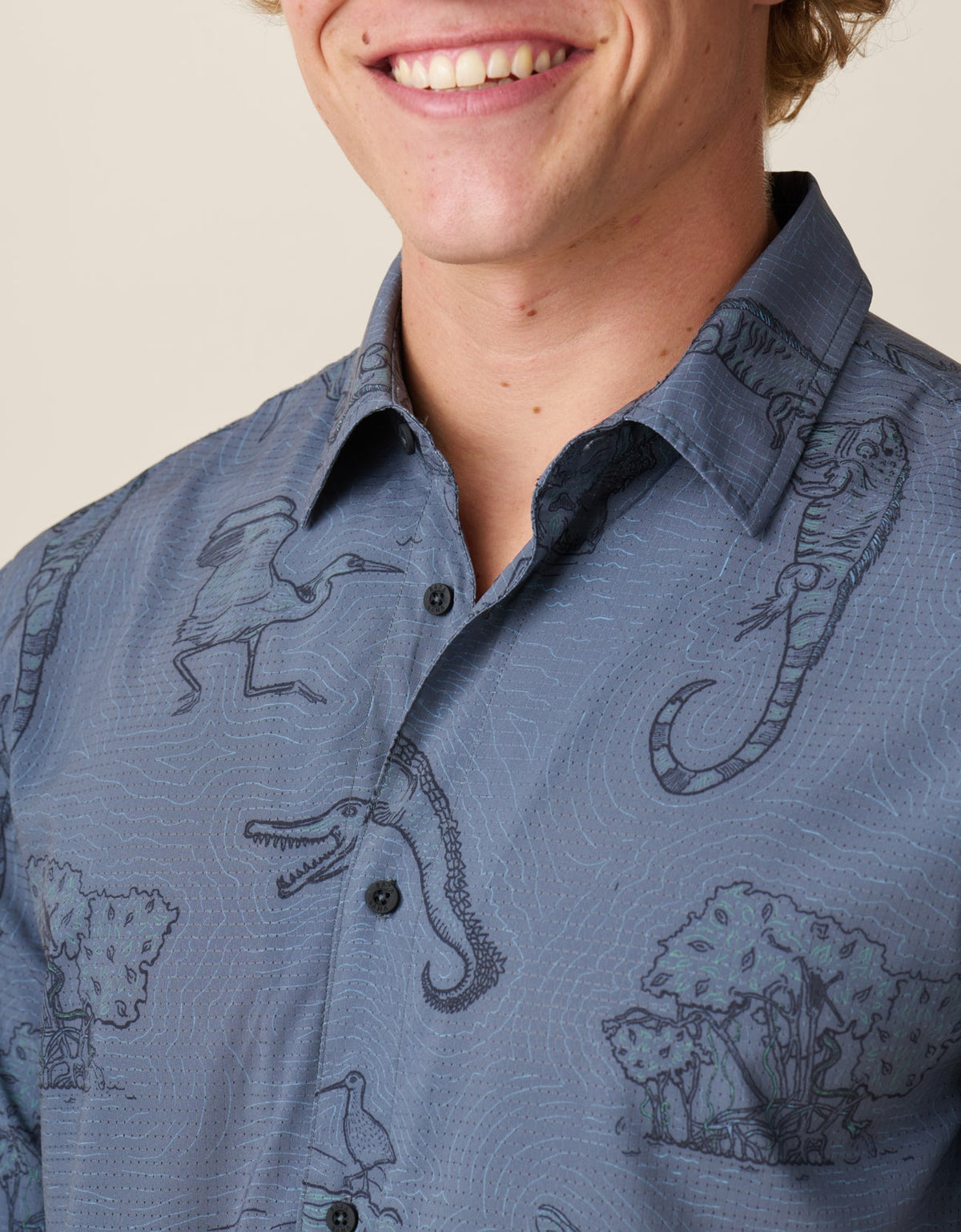EL MANGLAR - MOJAVE PERFORATED BUTTON UP
