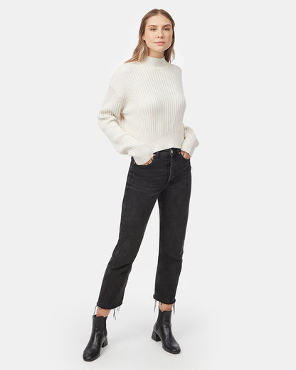 Highline Rib Cropped Mock Neck