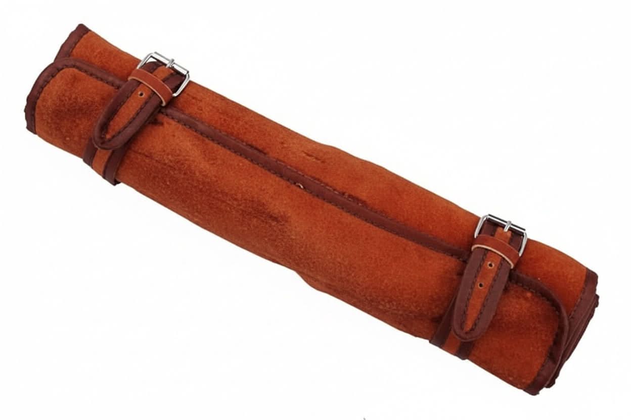 best chef knife Custom Handmade Leather Roll Bag for  7  pieces set / Chef sets Bag german knife   DK-0138