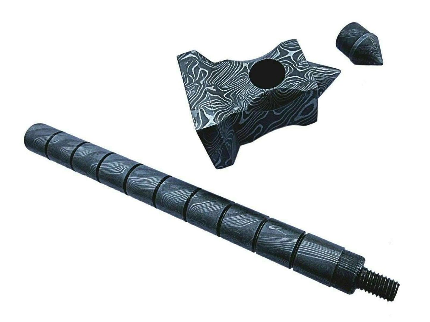 BLACKSMITH Custom Handmade - 12.Inches Beautiful Full Damascus Hammer MB-0024