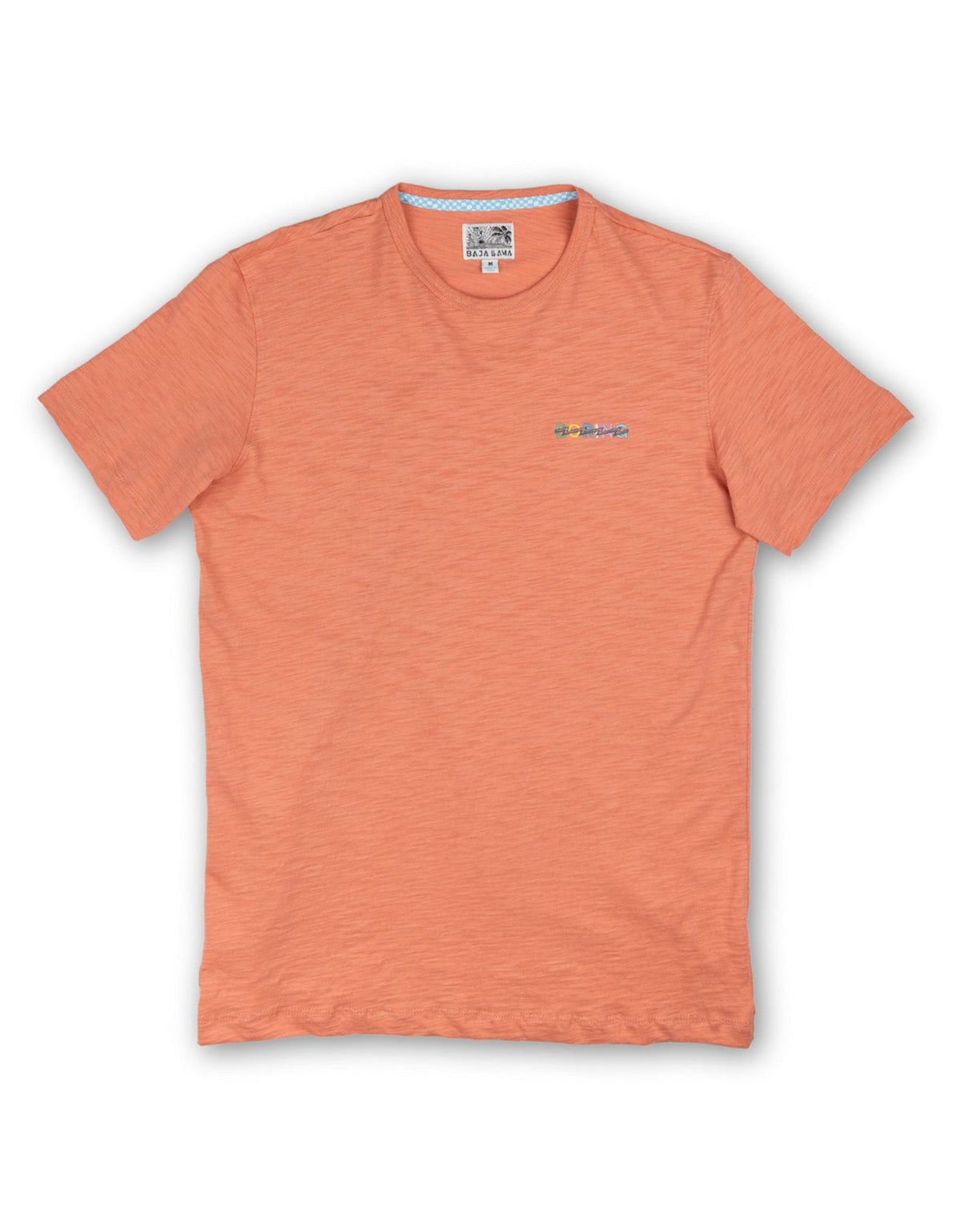BORING EMBROIDERY - CORAL SLUB PIMA TEE