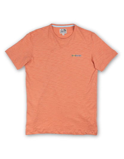 BORING EMBROIDERY - CORAL SLUB PIMA TEE