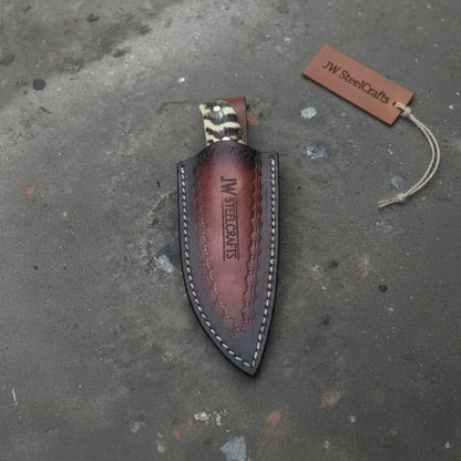 Compact Outdoor Knife – Stainless Steel Blade | Ram Horn or Wengi Wood Handle | JW SteelCrafts