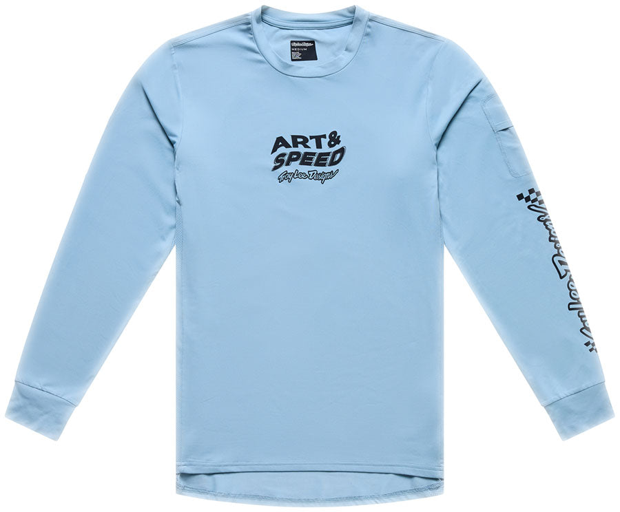 Troy Lee Designs Ruckus Long Sleeve Ride Tee – Waves Dawn Blue X-Large