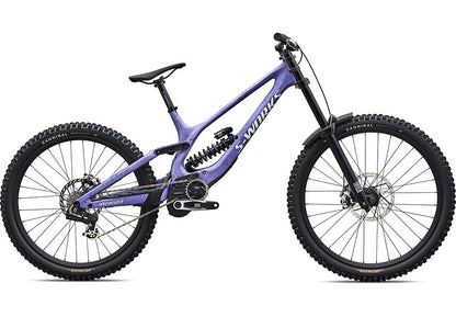 2027 Specialized Demo 11 S-Works Bike Satin / Powder Indigo Tint / Black Tint Carbon / White S3