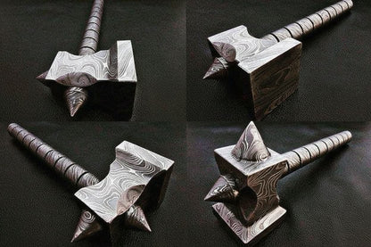 custom hand made Damascus steel hammer DK-0081