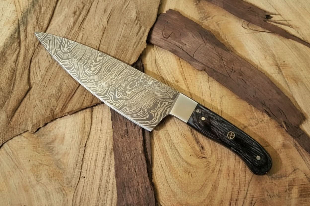 Custom Handmade Damascus Steel Full Tang  Chef Knife / Vegetable Knife  / Kitchen Knife DK-0128