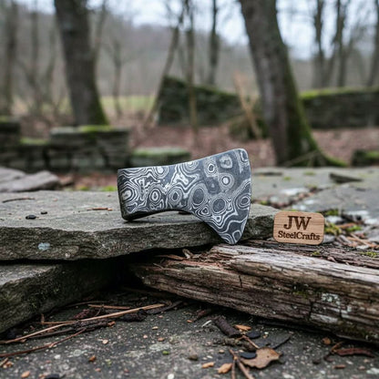 Custom Handmade Damascus Steel Viking Axe Pendant / Perfect gift DE-0011