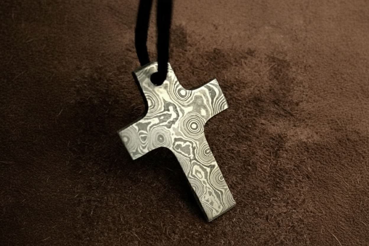 Custom Handmade Damascus steel Viking pendant /Thor Hammer Pendant DE-0013