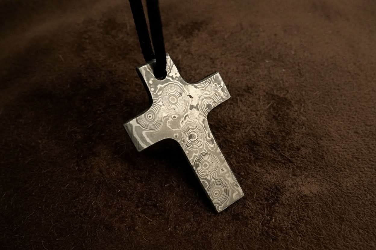 Custom Handmade Damascus steel Viking pendant /Thor Hammer Pendant DE-0013