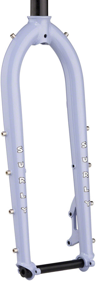 Surly Dinner Fork - 27.5" 15x110mm Thru-Axle 1-1/8" Straight Steerer 420mm Axle To Crown Steel Purple Dust Bunny