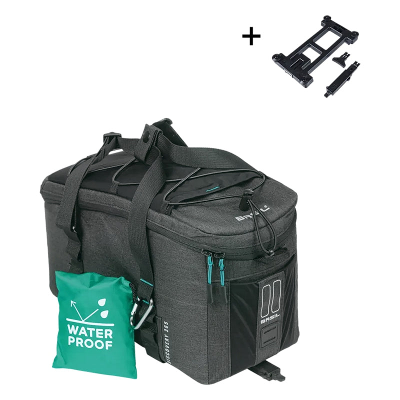 Basil Discovery 365D Trunk Bag MIK 13.8x6.3x6.9` 549 c.i. Black