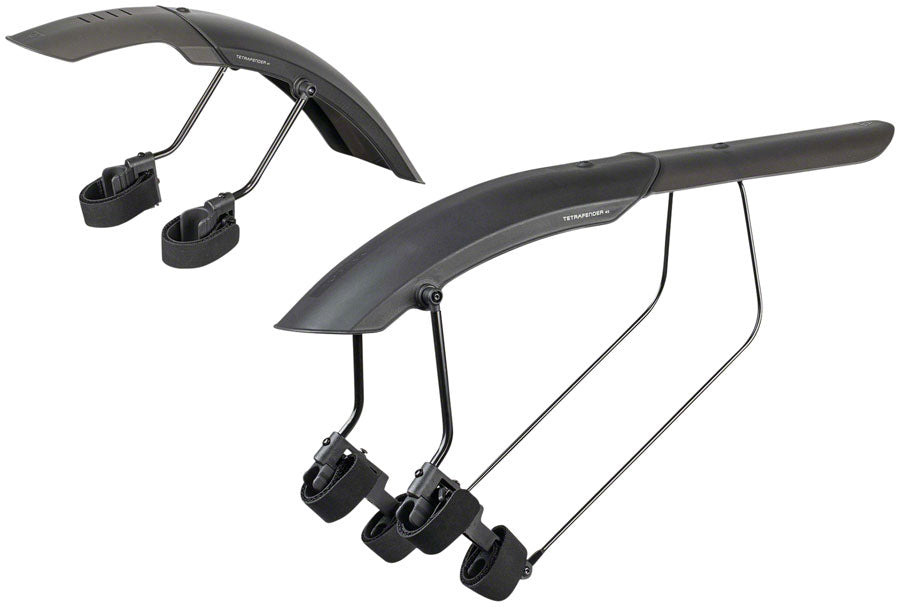 Topeak Tetrafender M1 and M2 Fender Set -Strap-on  Front and Rear Black