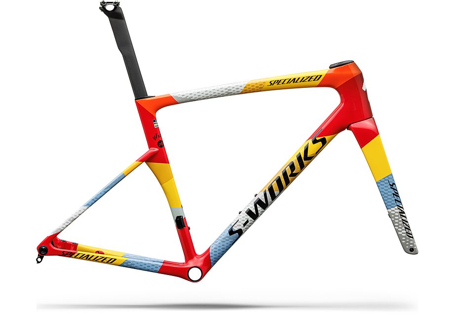 Specialized Tarmac Sl9 S-Works Frmset Team Replica Sdworx Gloss Vivid Red / Yellow / Dolomite Metallic 44