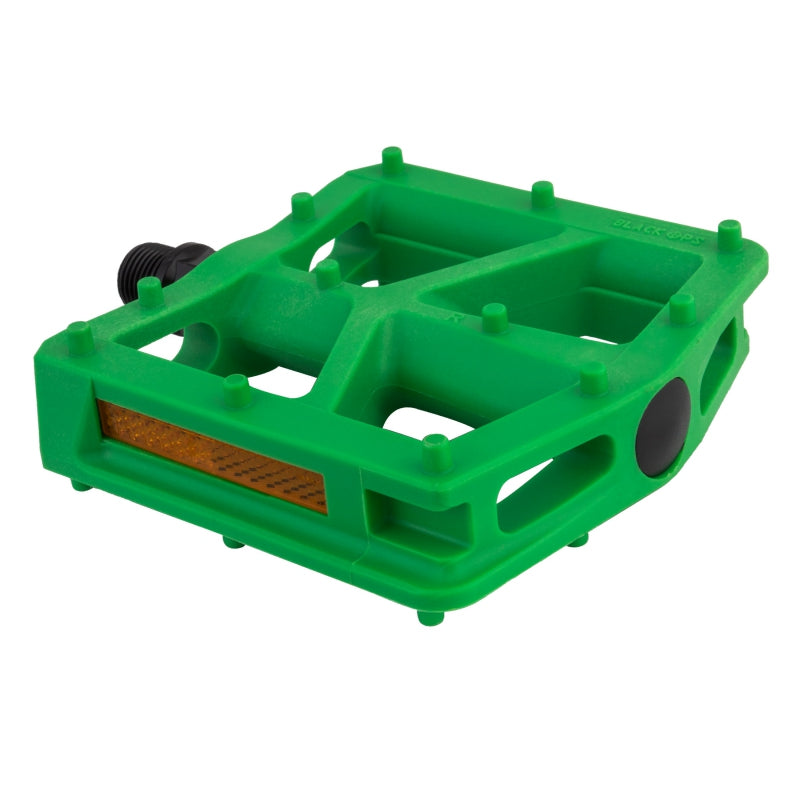 Black ops T-Bar Pedals 9/16` Loose Ball Green Composite 95x96x20mm