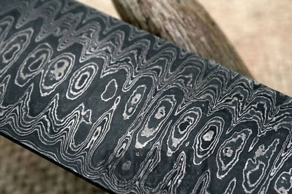 Damascus Steel 15" x 1.75" Blank Billet (Ledder) for Knife Making