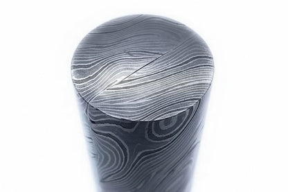Damascus Steel Round Bar 5.5 Inch Length 32 mm Thick Rod for Ring Making