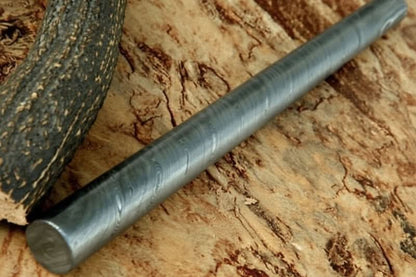 8 Inch Handmade Damascus Steel Round Rod for Rings Guards and Jewelry Making 30 mm