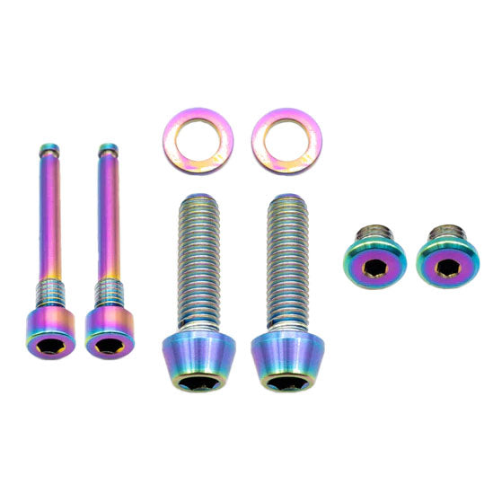 Better Bolts Shimano Brake Ti Bolt Kit XTR9120/9100/9200 Rainbow