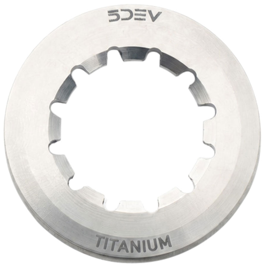 5DEV Center Lock Rotor Lockring - Internal Spline Titanium