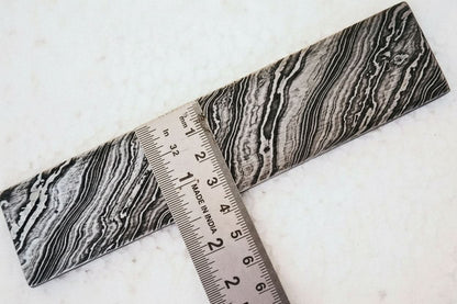 Damascus Steel Billet Bar 10" Pattern Welded Blank for Knife Making