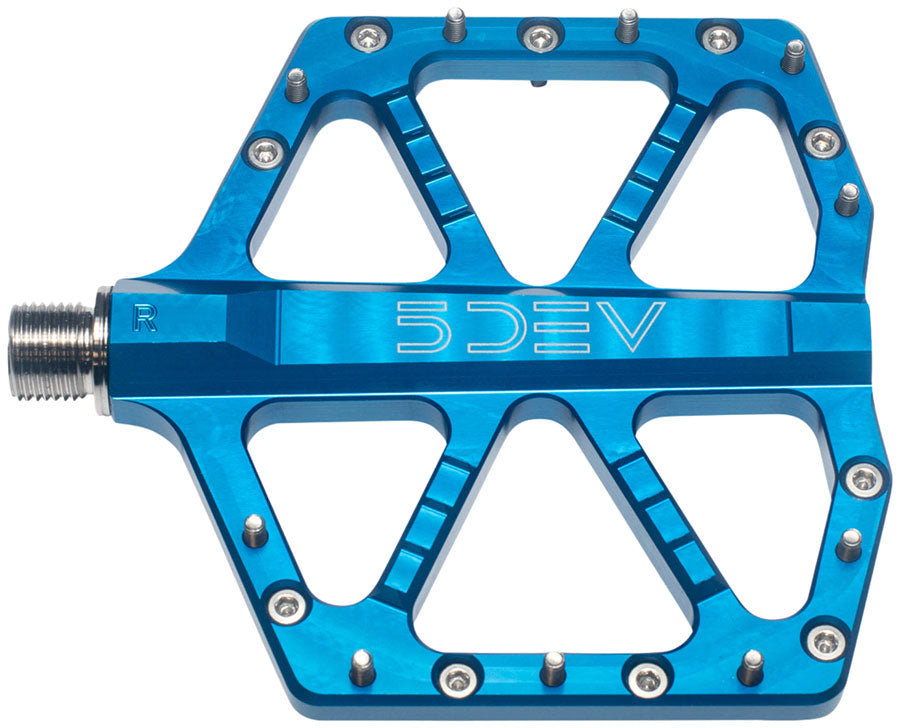 5DEV Jumpline Pedals - Platform Aluminum 9/16" Blue