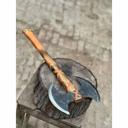 Unique Double-Headed Viking Axe - Handcrafted Decor Piece | Two Styles Available | JW SteelCrafts