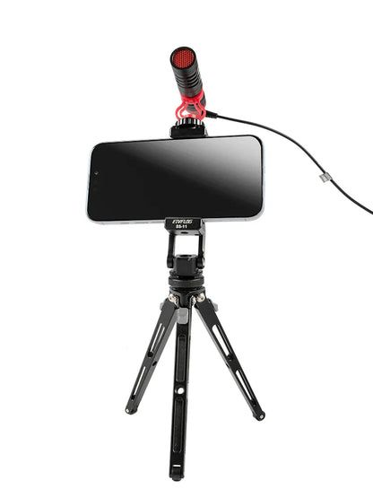 Linkogear Aluminum Phone Clamp Mount 360° Rotating Cold Shoe Tripod