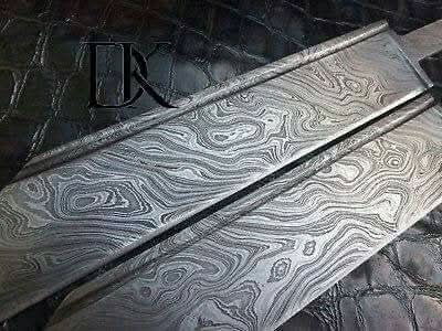 DK-0030 Lot of 2 Custom Handmade Damascus Steel Seax knife Blank Blades/ Knife making