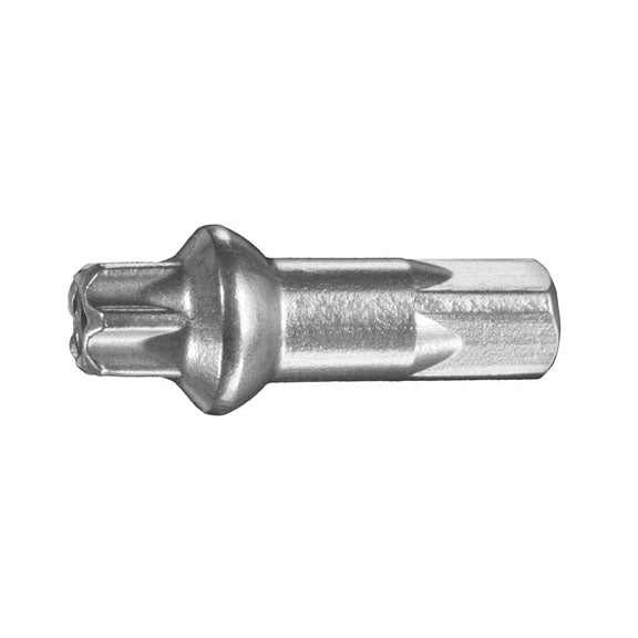DT Swiss Squorx Pro Head Aluminum Nipples: 2.0 x 15mm Silver Box of 100